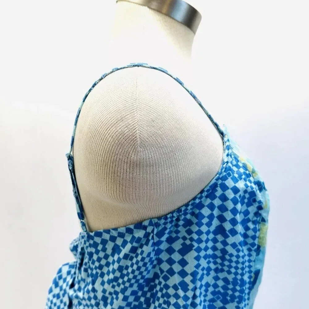 NWT SO GOODS FOR LIFE Juniors Sleeveless Straps Pullover Cropped Blue Top Size M - Picture 4 of 13